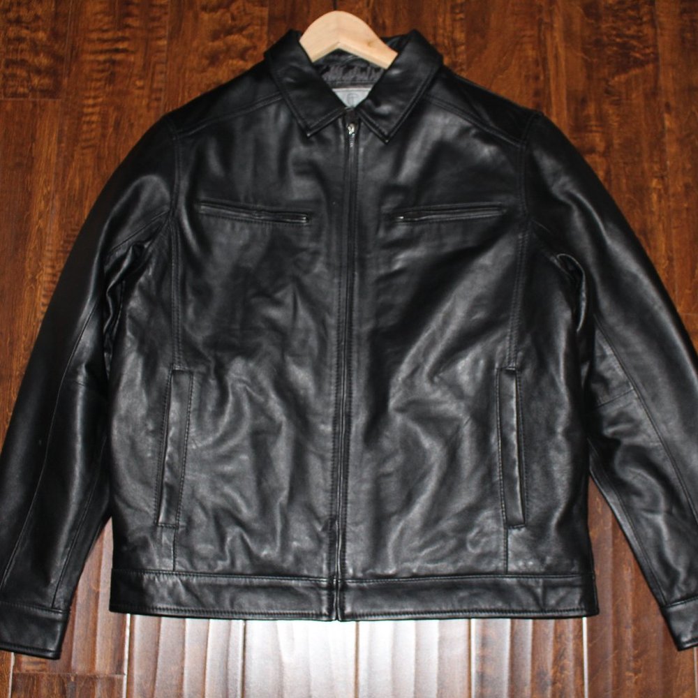 Boston Harbour Men’s Classic Leather Jacket